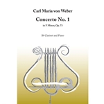 Concerto No.1 in F Minor Op.73 . Clarinet and Piano . Von Weber