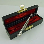 Music Treasures 400007 Flute Miniature (5 1/2") w/Case and Stand