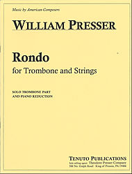 Rondo . Trombone and Piano . Presser