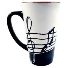 56109 Music Notes Latte Mug . Aim