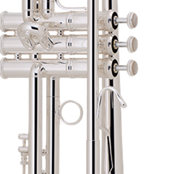 LR180S72 Stradivarius 72 Bb Trumpet Outfit (reverse leadpipe, silver plated) . Bach