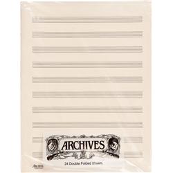 Manuscript Paper (10 stave, 24 folded sheets) . Archives Archives