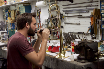 soldering a trombone