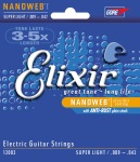 12002 Nanoweb Guitar Strings (super light, coated) . Elixir