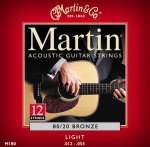 M190 12-String Acoustic Guitar Strings (80/20, light) . Martin