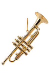 Aim 9201 Gold Trumpet Ornament (4.5")