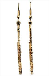 FPE546G Flute Earrings . Harmony Jewelry