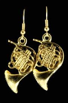 FPE558G French Horn Earrings (gold) . Harmony