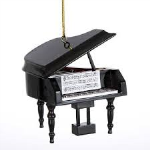 Music Treasures 463090 Grand Piano Ornament (black)