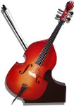 Music Treasures 400139 Upright Bass Miniature (10")