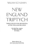 New England Triptych . Full Orchestra (score only) . Schumann