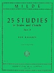 Studies (25) in Scales and Chords Op.24 . Bassoon . Milde