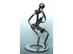 461158 Metal Saxophone player Sculpture . Music Treasures