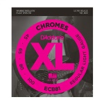 ECB81M XL Chrome Electric Bass Strings (light gauge, flat wound) . D'Addario