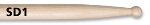 SD1 American Custom General Drum Sticks . Vic Firth