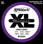 ECG24 XL Chromes Guitar String (jazz light, flat wound) . D'Addario