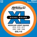 EXL110 Regular Light Gauge Guitar Strings (nickel, bright) . D'Addario