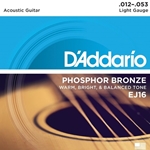 EJ16 Guitar Strings (phosphore bronze, light) . D'Addario