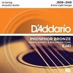 EJ41 12-String Guitar Strings (phosphore bronze, extra light) . D'Addario