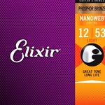 16052 Nanoweb Phonsphor Bronze Acoustic Guitar Strings (light) . Elixir