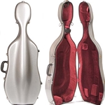 CACL18P-SLV Eastman 4/4 Fiberglass Cello Case-Pebble Silver