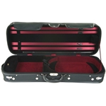 CA1906BLK/RED Oblong Violin Case (4/4, black/red) . Eastman