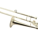39142 Trombone Ornament (silver, 4.25") . Aim