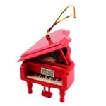 39100 Grand Piano Ornament (red, 3.5") . Aim