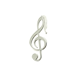 39132 G-Clef Ornament (silver) . Aim