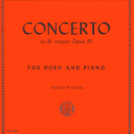 Concerto in Bb Major Op. 91 . French Horn and Piano . Gliere