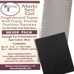 FM4110S Mark!Set!Go! Fingerboard Tape (silver) w/thumb squares . Sterling