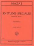 Etudes (30) Speciales op. 36 v.1 . Viola . Mazas