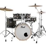 DMP905P/C262 Decade Maple Series 5 Piece Drum Shell Pack (satin black burst, shell pack only) . Pearl