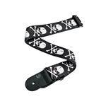 50H01 Cross Bone Skull Guitar Strap . D'Addario