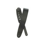 25BL00 Leather Guuitar Strap (black) . D'Addario