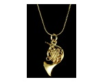FPN558G French Horn Necklace (gold) . Harmony