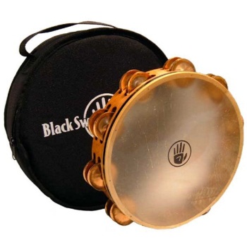 TD2-S Sound Art Series Tambourine (synthietic head, double row bronze) . Black Swamp