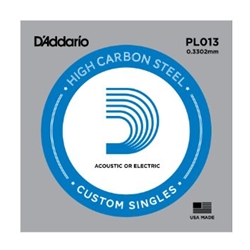 D'Addario PL013 Guitar Strings (High E 1st String)