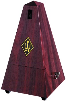 855111 Mahagony Metronome (simulated wood) w/Bell . Wittner