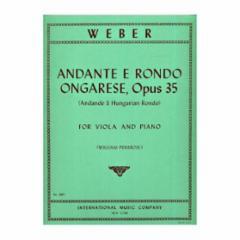 Andante and Hungarian Rondo Op.35 . Viola and Piano . Weber