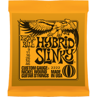 2222 Hybrid Slinky Custom Gauge Nickel Wound Guitar Strings . Ernie Ball