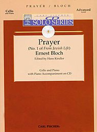 Prayer (no.1 of from Jewish Life) w/CD . Cello and Piano . Bloch