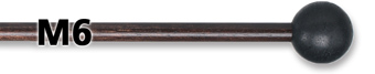 VF-M6 American Custom Phenolic Keyboard Mallets (birch, black) . Vic Firth