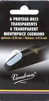 VMC6+ 6 Clear Mouthpiece Cushions (0.35mm) . Vandoren