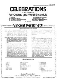 Celebrations (cantata no.3) . Wind Ensemble and Chorus . Persichetti
