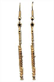 FPE546G Flute Earrings . Harmony Jewelry