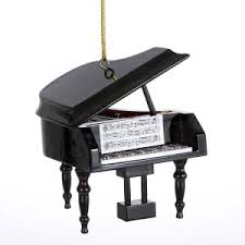 Music Treasures 463090 Grand Piano Ornament (black)