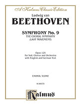 Symphony No.9 (the choral symphony, last movement) . Choral Score . Beethoven