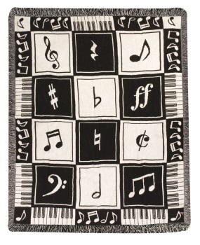 410498 Keynote Cotton Throw . Music Treasures