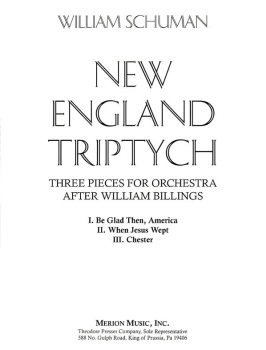 New England Triptych . Full Orchestra (score only) . Schumann